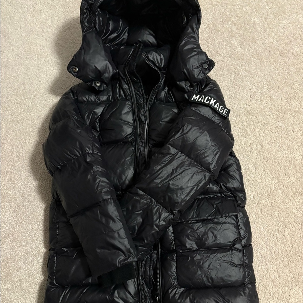 Mackage Shiny Black Kids Puffer Coat
